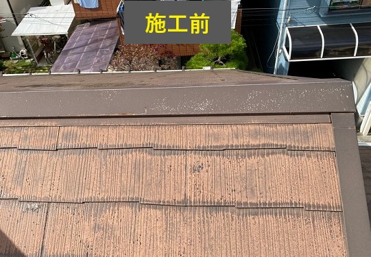 雨漏り対策　棟板金交換工事