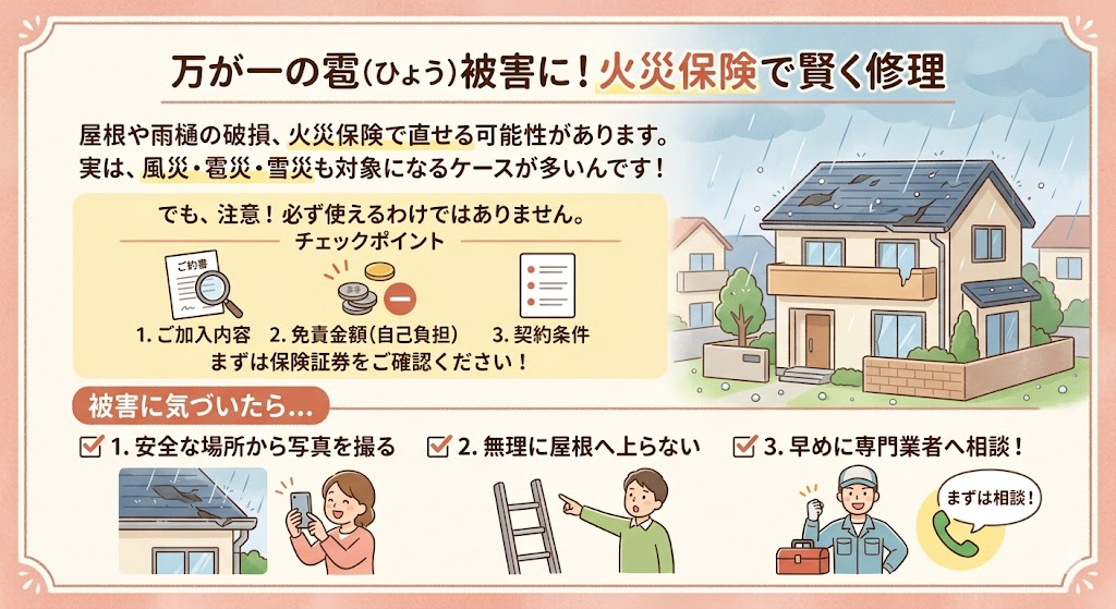 火災保険で賢く直しましょう♬