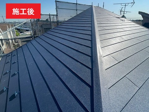 屋根葺き替え工事を実施した屋根