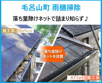 毛呂山町で雨樋掃除に悩むなら!落ち葉除けネットで詰まり知らずの家に!ラクラク対策!