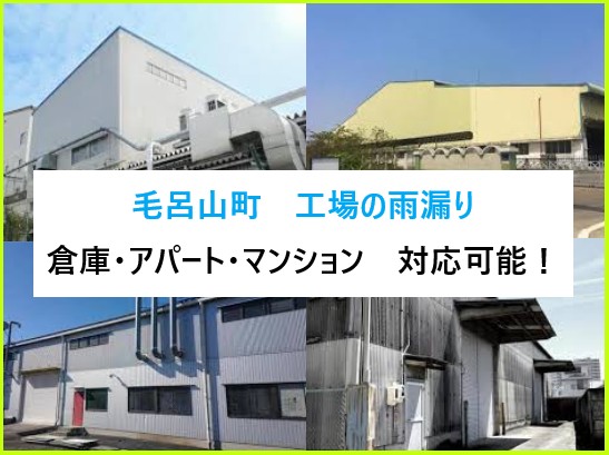 毛呂山町　工場の雨漏りもお任せください！倉庫・アパート・マンション屋根の修理も対応可能！