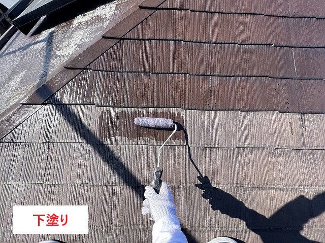 屋根塗装を実施　屋根の事なら街の屋根やさん坂戸店へお任せください♪