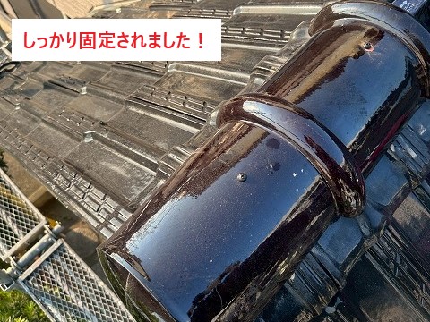 棟瓦の改修工事　乾式工法でスッキリ不安解消！