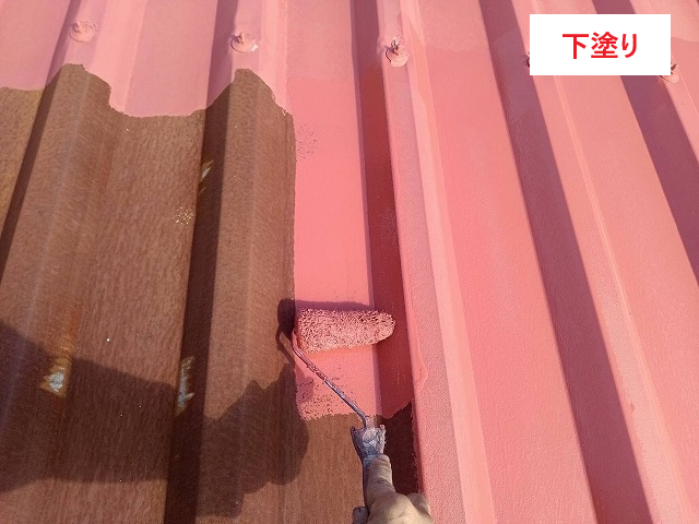 折板屋根のメンテナンス　塗装で回復！