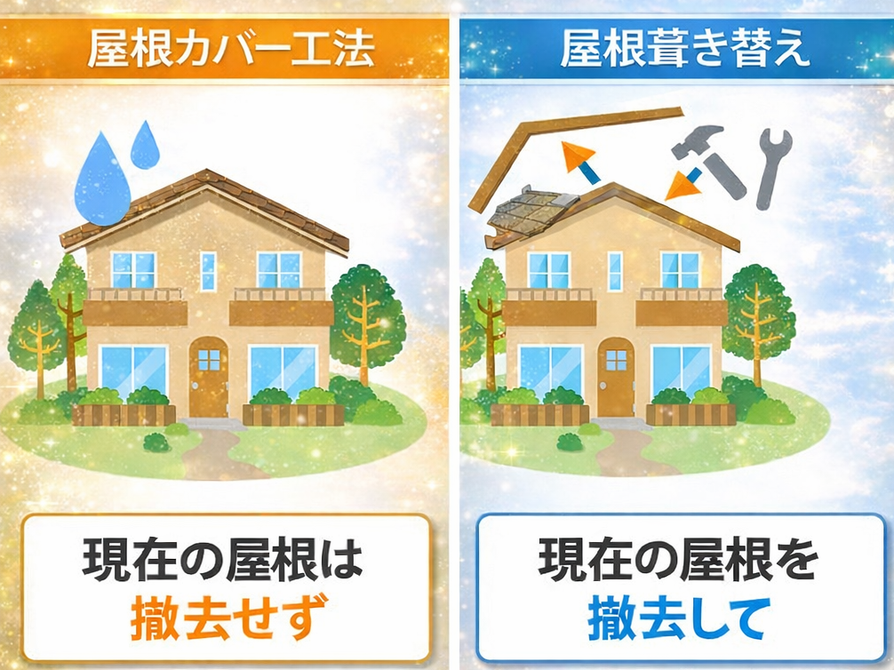 問題のあるパミール屋根を重ね葺き（金属屋根）で安心を手にしました♪