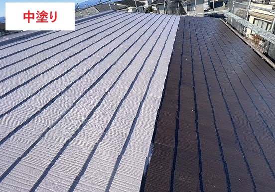 屋根塗装を実施　屋根の事なら街の屋根やさん坂戸店へお任せください♪