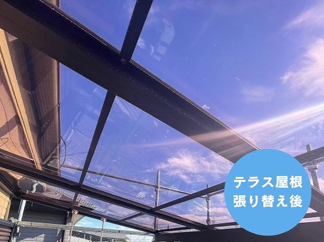 張り替え後の屋根内部
