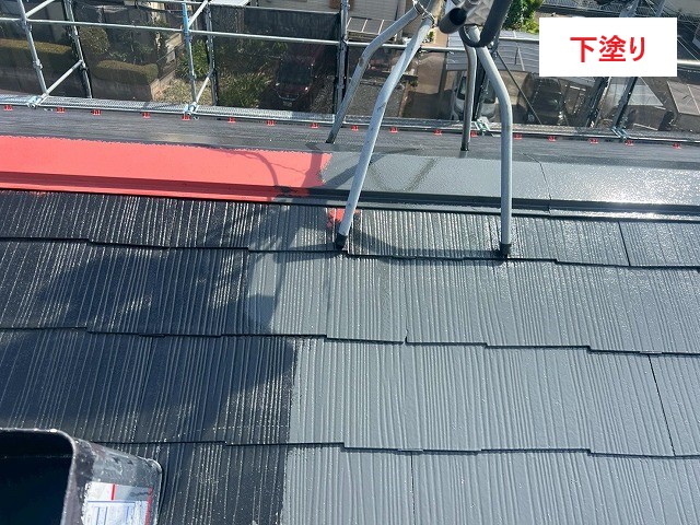 アパート屋根塗装を実施　関西ペイント　ダイナミックルーフを使用