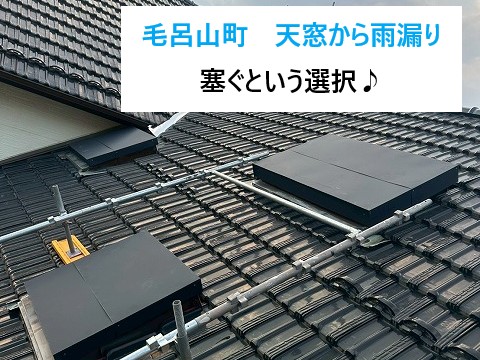 毛呂山町　瓦屋根の天窓から雨漏り？交換ではなく“塞ぐ”という選択