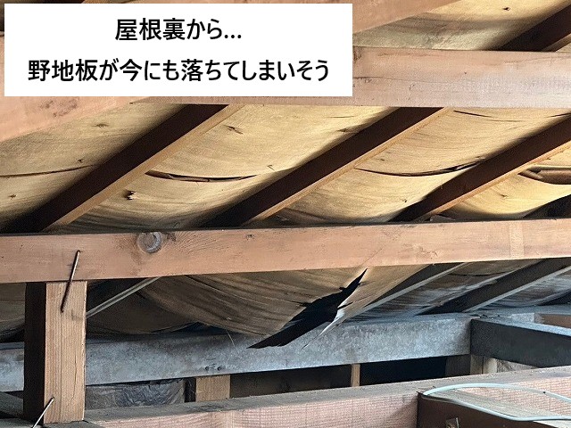 業者選びの重要性　屋根内部まで雨水が浸入し屋根の大掛かりな工事になってしまいました