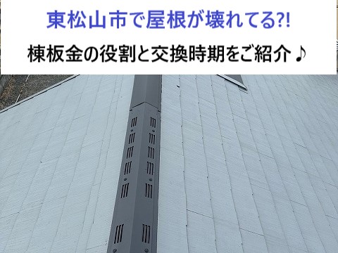 東松山市で屋根が壊れてる?!訪問販売業者に棟の浮きを指摘され不安に…棟板金の役割と交換時期をご紹介♪