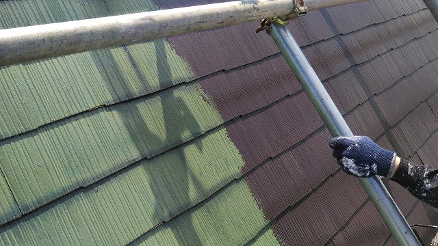 屋根の上塗り塗装