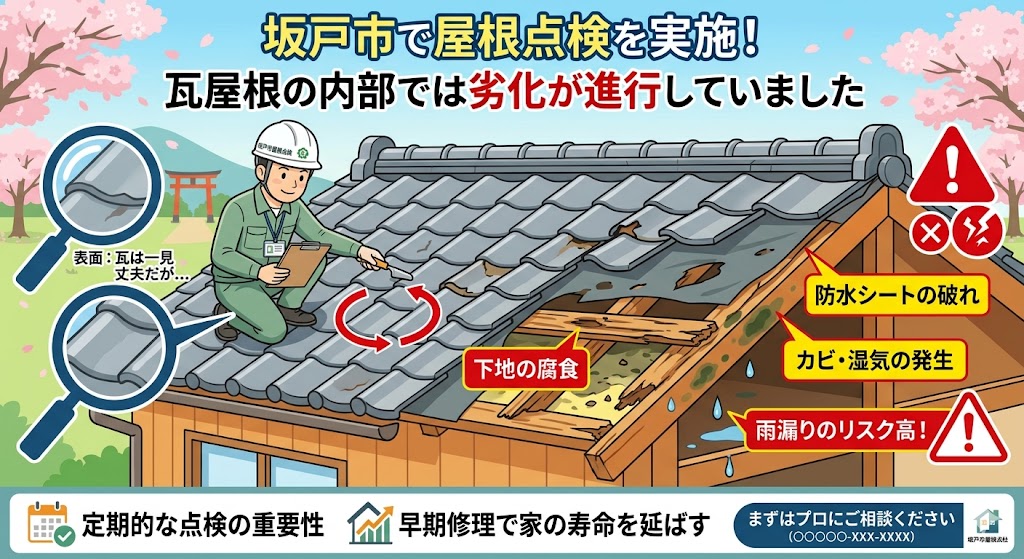 坂戸市で屋根の調査をしました！