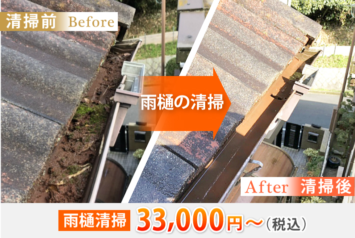 雨樋掃除ならお任せください♪