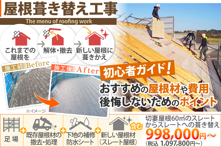 今注目の屋根工事！被せて再生！