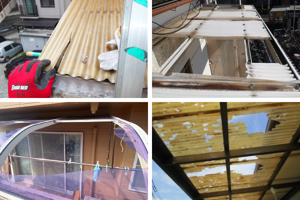 駐車場屋根の張り替え工事