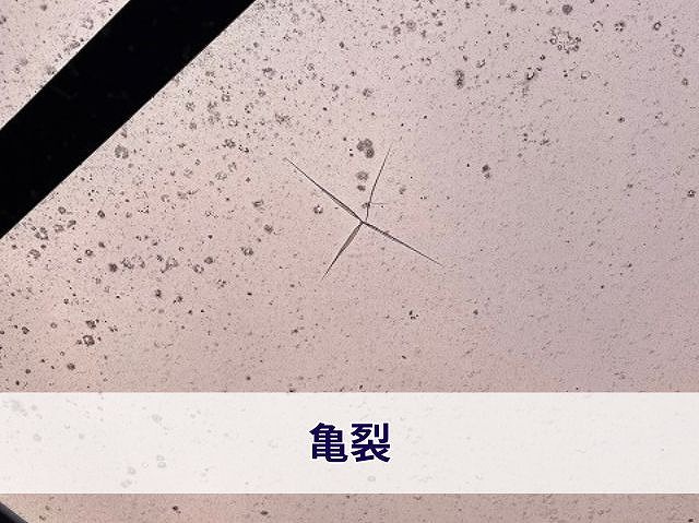 屋根パネルの亀裂