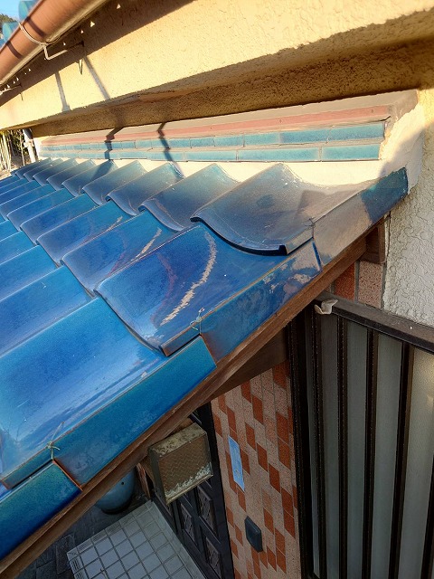 漆喰　下屋根部分